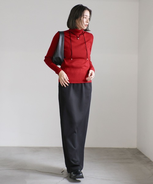 セール】【13色展開】シンプルリブタートルニット（ニット/セーター