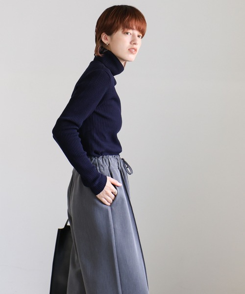 セール】【13色展開】シンプルリブタートルニット（ニット/セーター