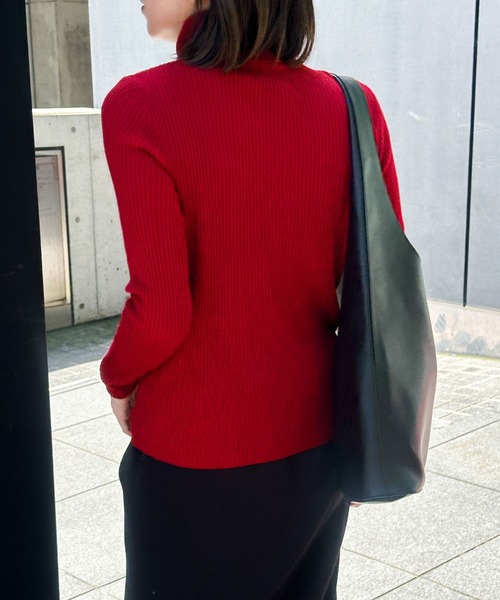 セール】【13色展開】シンプルリブタートルニット（ニット/セーター