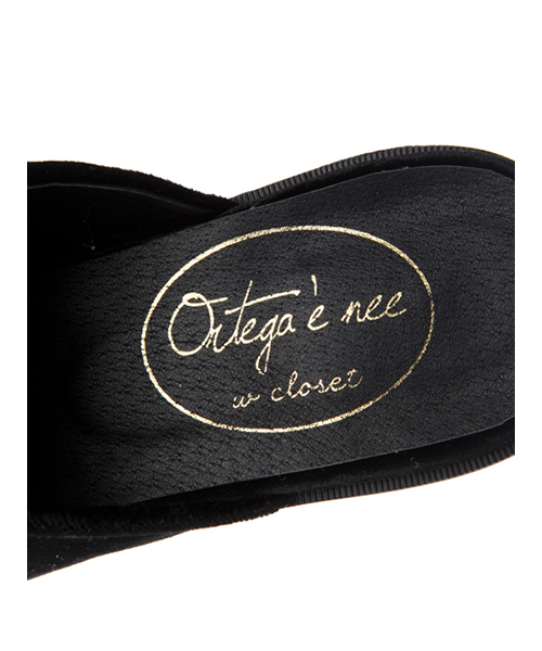 w closet(ダブルクローゼット)の「刺繍ベロアスリッパ(スリッポン・レディース・ピンクベージュ/ブラック/ボルドー/グリーン・L/M)」の6枚目の写真