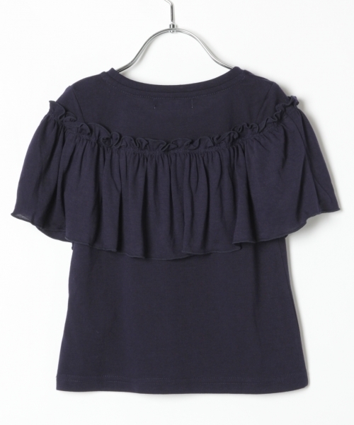 GLOBAL WORK（グローバルワーク）の「【キッズ】ラウンドフリルプルオーバー半袖/762754（Tシャツ/カットソー・キッズ・ネイビー/ライトパープル/カーキ・XX-LARGE/SMALL/LARGE/MEDIUM/X-LARGE）」の4枚目の写真