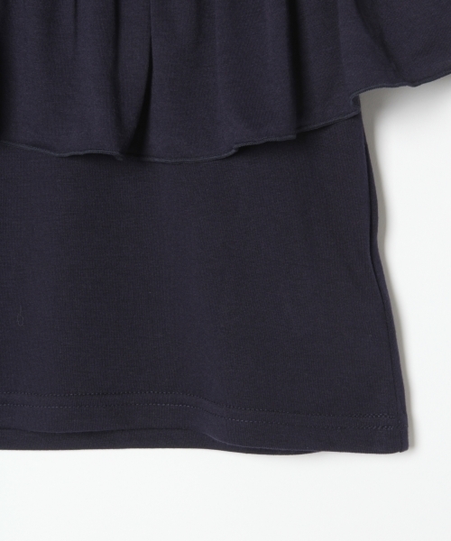 GLOBAL WORK（グローバルワーク）の「【キッズ】ラウンドフリルプルオーバー半袖/762754（Tシャツ/カットソー・キッズ・ネイビー/ライトパープル/カーキ・XX-LARGE/SMALL/LARGE/MEDIUM/X-LARGE）」の7枚目の写真