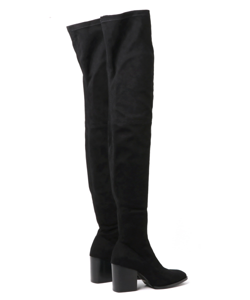 MOUSSY（マウジー）の「STRETCH THIGH HIGH BOOTS（ブーツ・レディース・ブラック・LARGE/MEDIUM/SMALL）」の2枚目の写真