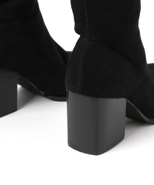 MOUSSY（マウジー）の「STRETCH THIGH HIGH BOOTS（ブーツ・レディース・ブラック・LARGE/MEDIUM/SMALL）」の6枚目の写真