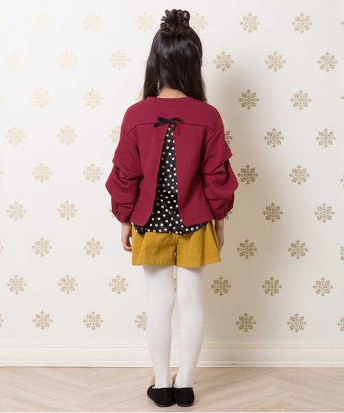 apres les cours(アプレレクール)の「レイヤード風キュロット(その他パンツ・キッズ・ワインレッド/キャメル・90/100/110/120/80/130/140)」の8枚目の写真