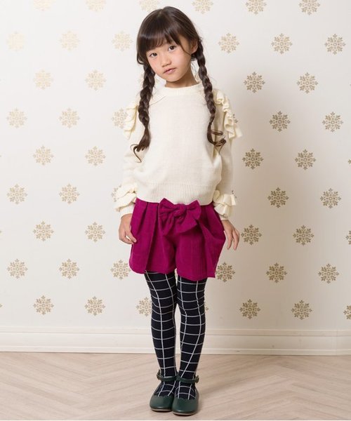 apres les cours(アプレレクール)の「レイヤード風キュロット(その他パンツ・キッズ・ワインレッド/キャメル・90/100/110/120/80/130/140)」の11枚目の写真