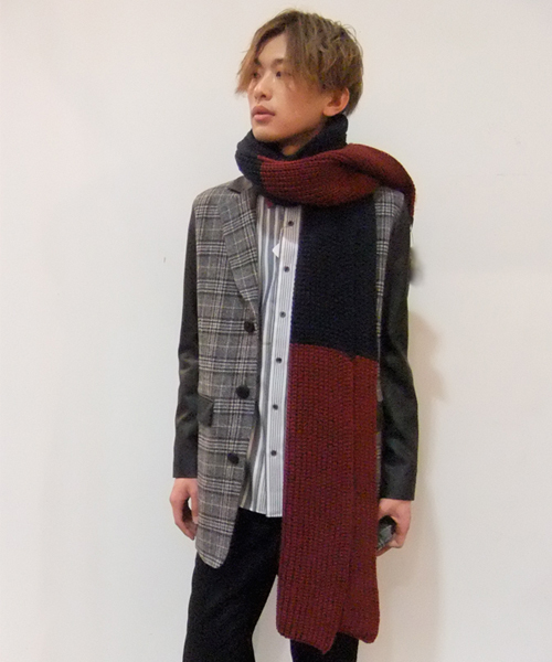 603（ロクマルサン）の「603 チェック× PVCロングジャケット（テーラードジャケット・メンズ・グレー・40/42）」の7枚目の写真