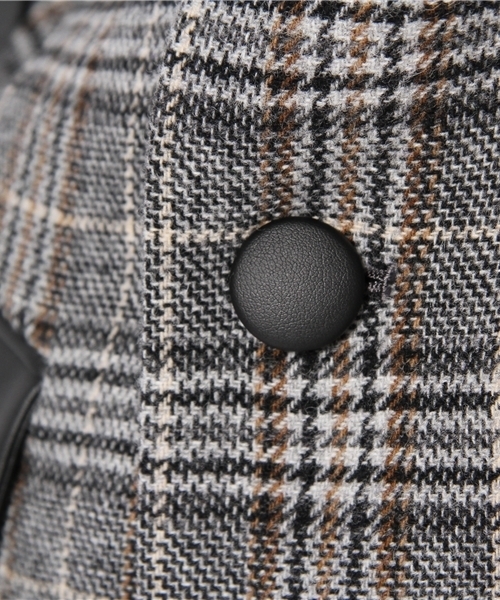 603（ロクマルサン）の「603 チェック× PVCロングジャケット（テーラードジャケット・メンズ・グレー・40/42）」の5枚目の写真