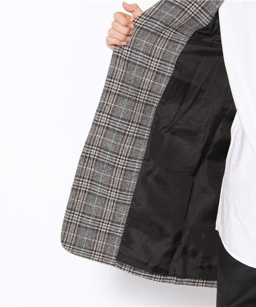 603（ロクマルサン）の「603 チェック× PVCロングジャケット（テーラードジャケット・メンズ・グレー・40/42）」の12枚目の写真
