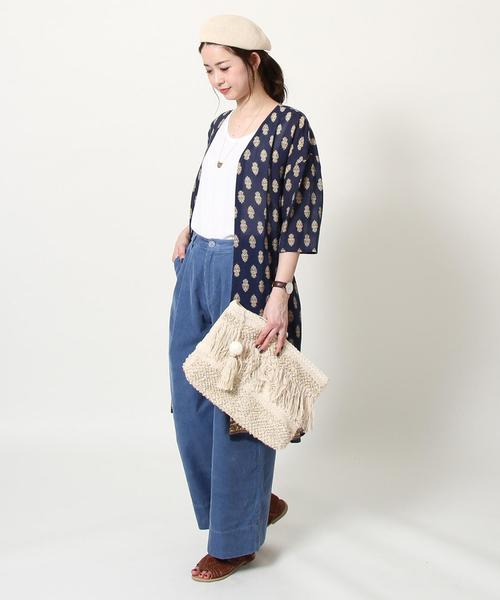 coen（コーエン）の「サマーコーデュロイワイドパンツ（その他パンツ・レディース・オフホワイト/ベージュ/ライム/コバルトブルー・MEDIUM/SMALL/LARGE）」の21枚目の写真