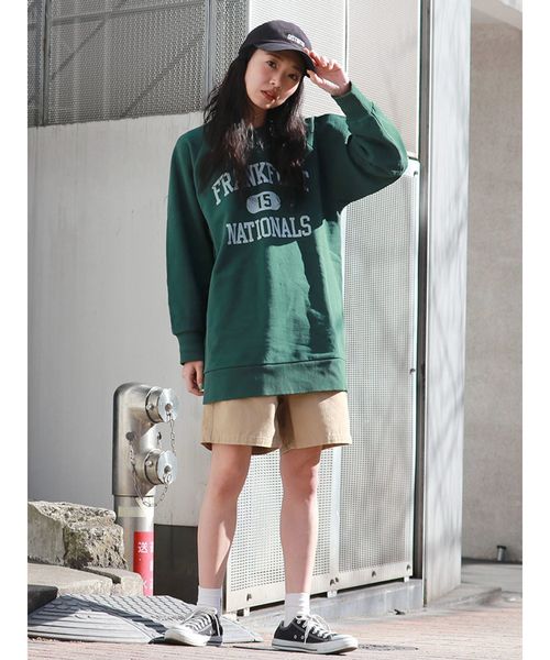 Ungrid（アングリッド）の「ビッグルーズロゴスウェット（スウェット・レディース・ライトグレー/ブラック/グリーン・FREE）」の4枚目の写真