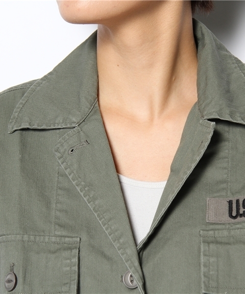 WEGO（ウィゴー）の「ミリタリーLSシャツ（シャツ/ブラウス・レディース・カーキ・FREE）」の6枚目の写真