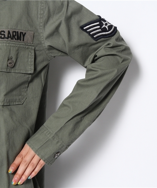 WEGO（ウィゴー）の「ミリタリーLSシャツ（シャツ/ブラウス・レディース・カーキ・FREE）」の7枚目の写真