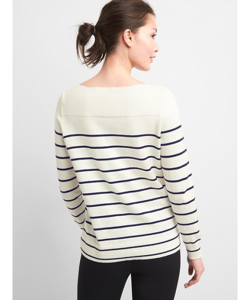 GAP（ギャップ）の「Gap プルオーバー ボートネックセーター（ニット/セーター・レディース・ライトグレー/ホワイト×ネイビー/ブラック/ライトパープル/コーラルピンク/ライトブルー・S/XS/M/XXS/L）」の10枚目の写真