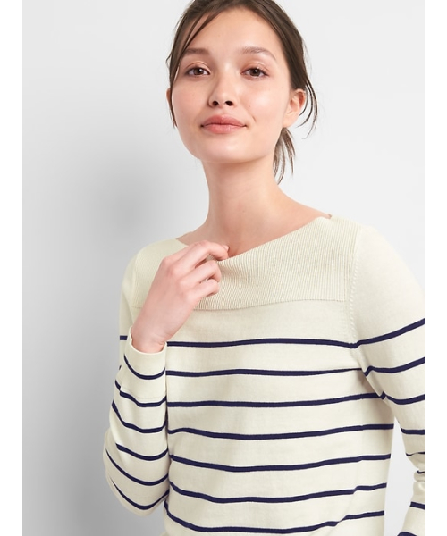 GAP（ギャップ）の「Gap プルオーバー ボートネックセーター（ニット/セーター・レディース・ライトグレー/ホワイト×ネイビー/ブラック/ライトパープル/コーラルピンク/ライトブルー・S/XS/M/XXS/L）」の8枚目の写真