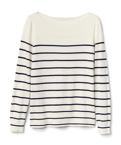 GAP（ギャップ）の「Gap プルオーバー ボートネックセーター（ニット/セーター・レディース・ライトグレー/ホワイト×ネイビー/ブラック/ライトパープル/コーラルピンク/ライトブルー・S/XS/M/XXS/L）」の7枚目の写真