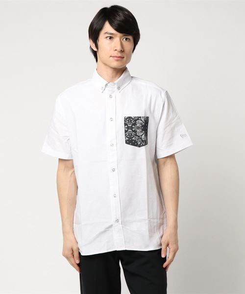 ニューエラ ボタンダウンシャツ ペイズリー ホワイト NEW ERA ニューエラ ボタンダウンシャツ ペイズリー ホワイト NEW ERA
