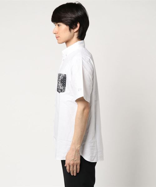 ニューエラ ボタンダウンシャツ ペイズリー ホワイト NEW ERA ニューエラ ボタンダウンシャツ ペイズリー ホワイト NEW ERA