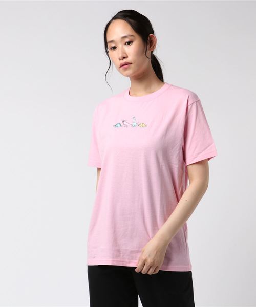 WC（ダブル シー）の「WC/ダイナソー刺繍Tシャツ（Tシャツ/カットソー・レディース・ホワイト/ブラック/その他1/ライトピンク/ライトパープル・FREE）」の10枚目の写真