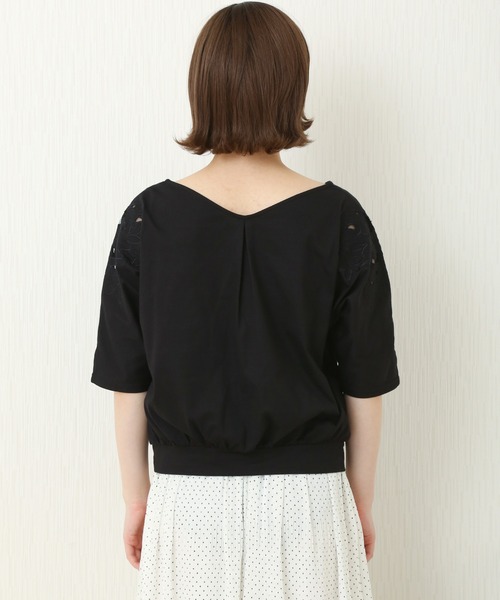 MARLENE JOBERT（マルレーヌ　ジョベル）の「肩刺繍カットソー（Tシャツ/カットソー・レディース・オフホワイト/ブラック/杢グレー・M/L）」の12枚目の写真