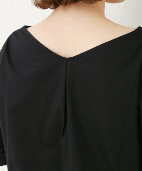 MARLENE JOBERT（マルレーヌ　ジョベル）の「肩刺繍カットソー（Tシャツ/カットソー・レディース・オフホワイト/ブラック/杢グレー・M/L）」の9枚目の写真