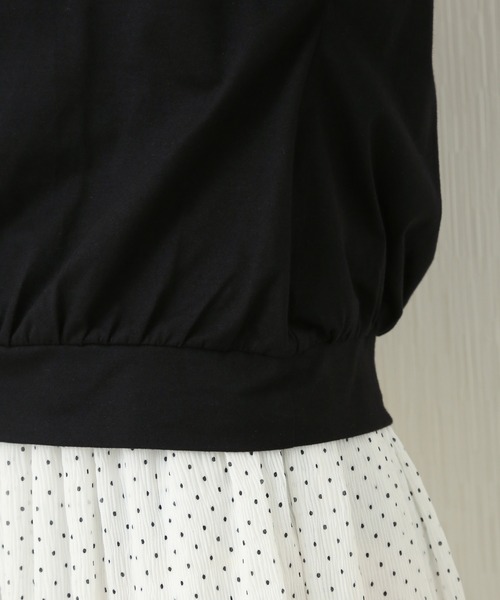 MARLENE JOBERT（マルレーヌ　ジョベル）の「肩刺繍カットソー（Tシャツ/カットソー・レディース・オフホワイト/ブラック/杢グレー・M/L）」の6枚目の写真