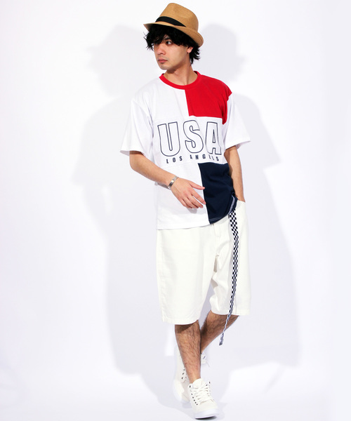 8(eight)(エイト)の「デニム ショートパンツ ベルト付き ハーフパンツ(その他パンツ・メンズ・ホワイト/ブラック/インディゴブルー/ケミカルウォッシュ・MEDIUM/LARGE)」の5枚目の写真