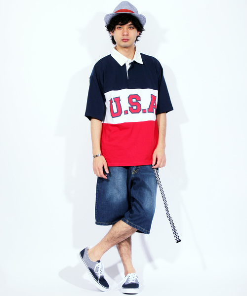 8(eight)(エイト)の「デニム ショートパンツ ベルト付き ハーフパンツ(その他パンツ・メンズ・ホワイト/ブラック/インディゴブルー/ケミカルウォッシュ・MEDIUM/LARGE)」の7枚目の写真