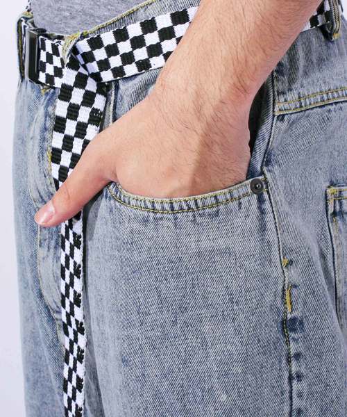 8(eight)(エイト)の「デニム ショートパンツ ベルト付き ハーフパンツ(その他パンツ・メンズ・ホワイト/ブラック/インディゴブルー/ケミカルウォッシュ・MEDIUM/LARGE)」の13枚目の写真