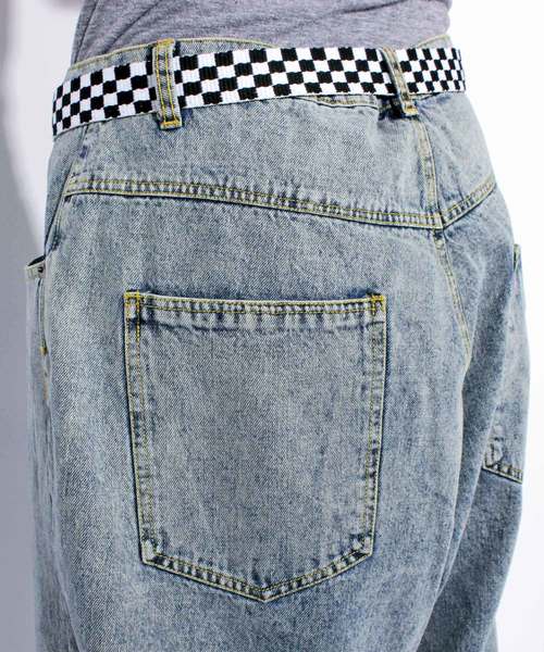 8(eight)(エイト)の「デニム ショートパンツ ベルト付き ハーフパンツ(その他パンツ・メンズ・ホワイト/ブラック/インディゴブルー/ケミカルウォッシュ・MEDIUM/LARGE)」の21枚目の写真