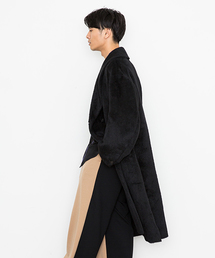 ETHOSENS　エトセンス　ショールカラーコート　　1　ブラック ETHOSENS（エトセンス）の「【ETHOSENS】ショールカラーダブルブレスト