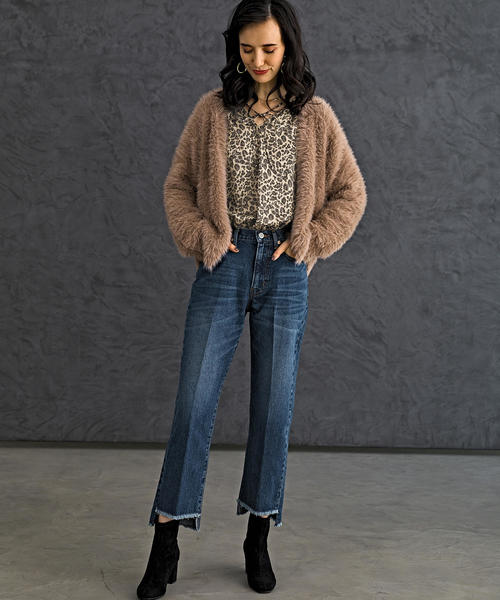 green label relaxing(グリーンレーベルリラクシング)の「SC スリム シガレット デニム(デニムパンツ・レディース・ブラック/コバルトブルー・36/38)」の9枚目の写真