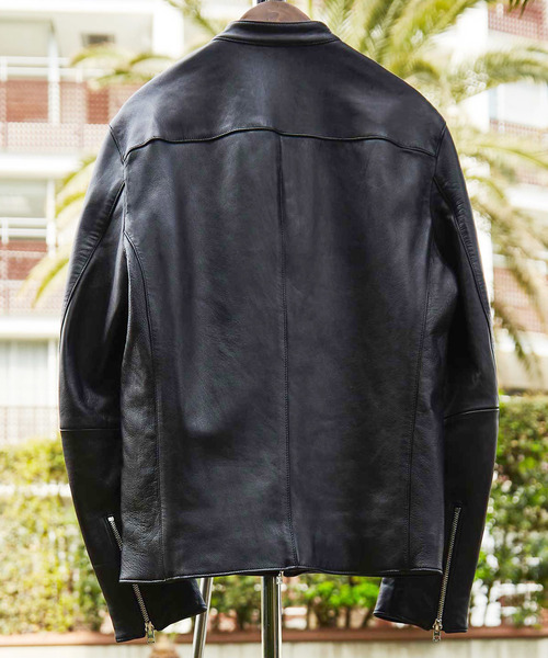 LIDNM(リドム)の「LIDnM / リドム ラムレザーシングルライダース lm01812lth001-09(ライダースジャケット・メンズ・ブラック・SMALL/MEDIUM/LARGE)」の3枚目の写真