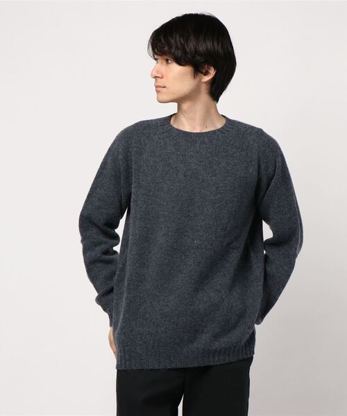Harley of Scotland(ハーレーオブスコットランド)の「別注【Harley of Scotland ハーレー オブ スコットランド】CREW NECK KNIT(ニット/セーター)」|ブルー系その他3