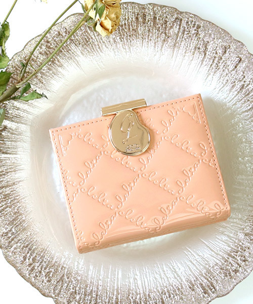 エナメルがま口二つ折りミニ財布（財布）｜Clelia（クレリア）の