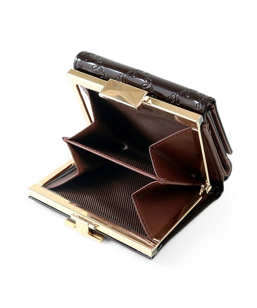 パールエナメル 二つ折り財布 三つ折財布[エナメル]