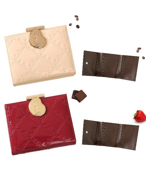 エナメルがま口二つ折りミニ財布（財布）｜Clelia（クレリア）の