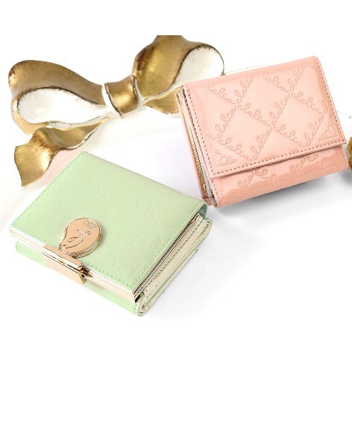 エナメルがま口二つ折りミニ財布（財布）｜Clelia（クレリア）の