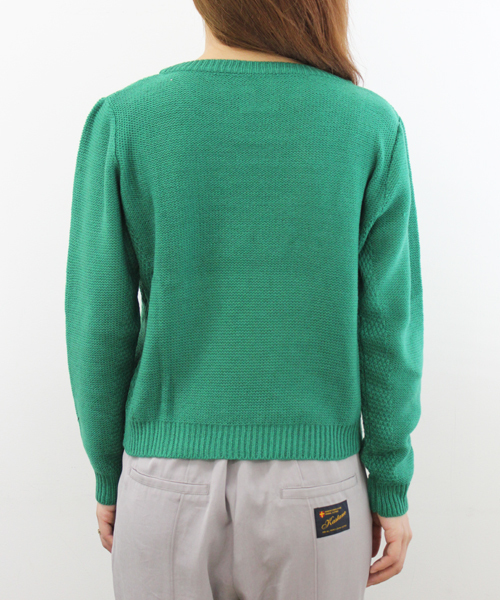 Kastane（カスタネ）の「【Kastane】花柄クルーKNIT（ニット/セーター・レディース・アイボリー/グレー/グリーン・FREE）」の6枚目の写真