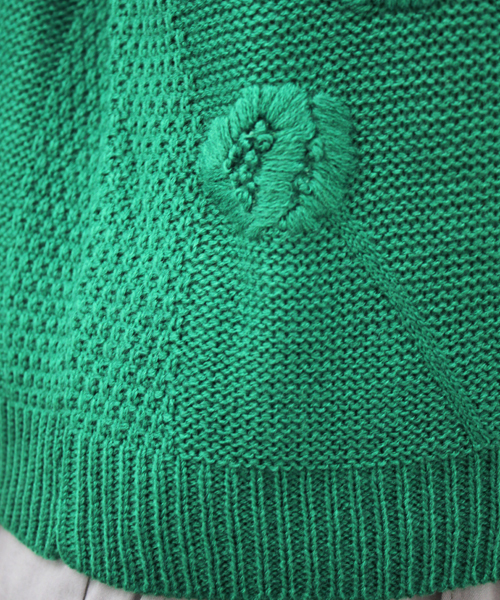 Kastane（カスタネ）の「【Kastane】花柄クルーKNIT（ニット/セーター・レディース・アイボリー/グレー/グリーン・FREE）」の7枚目の写真