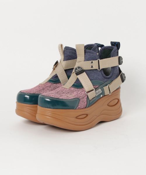 YOSUKE（ヨースケ）の「「YOSUKE/ヨースケ」厚底ベルティッドスニーカー（スニーカー・レディース・ブラック/ライトグリーン/ブラック系その他/ピンク系その他/シルバー系その他・23/24/24.5/23.5/22.5）」の4枚目の写真