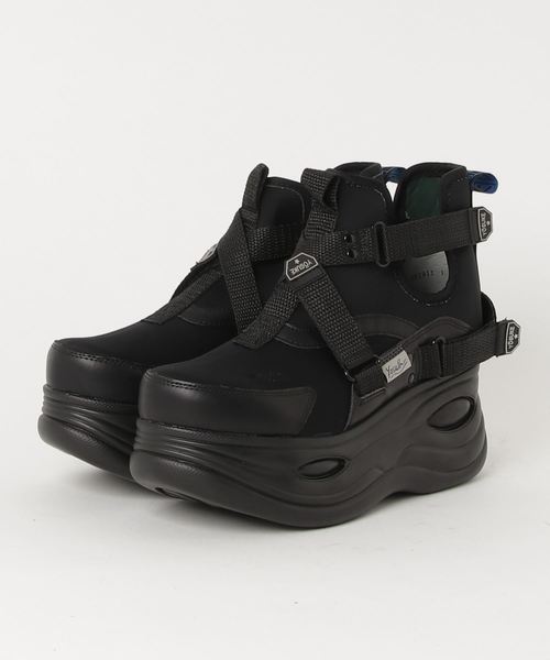 YOSUKE（ヨースケ）の「「YOSUKE/ヨースケ」厚底ベルティッドスニーカー（スニーカー・レディース・ブラック/ライトグリーン/ブラック系その他/ピンク系その他/シルバー系その他・23/24/24.5/23.5/22.5）」の2枚目の写真