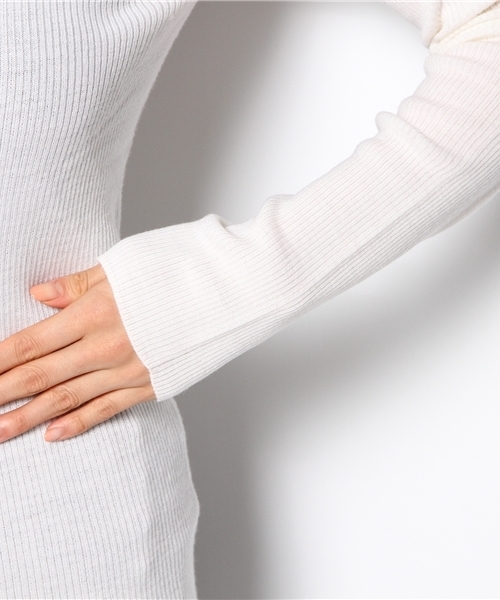 BEAUTY&YOUTH UNITED ARROWS（ビューティーアンドユースユナイテッドアローズ）の「BYBC リブタートルネック　◆（ニット/セーター・レディース・ホワイト/ダークグレー/ベージュ・フリー）」の8枚目の写真