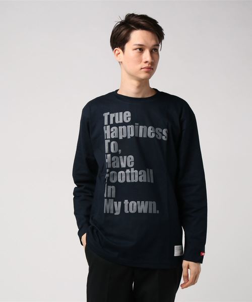 GRANDE FOOTBALL PRODUCTS(グランデフットボールプロダクツ)の「GRANDE.F.P.メッセージプリント長袖Tシャツ(Tシャツ/カットソー・メンズ・ホワイト/ネイビー/ブラック/ヘザーグレー・M/XL/L/S)」の1枚目の写真