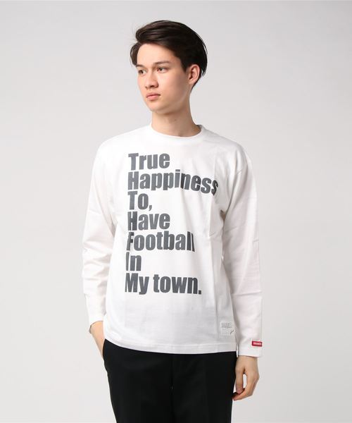 GRANDE FOOTBALL PRODUCTS(グランデフットボールプロダクツ)の「GRANDE.F.P.メッセージプリント長袖Tシャツ(Tシャツ/カットソー・メンズ・ホワイト/ネイビー/ブラック/ヘザーグレー・M/XL/L/S)」の2枚目の写真