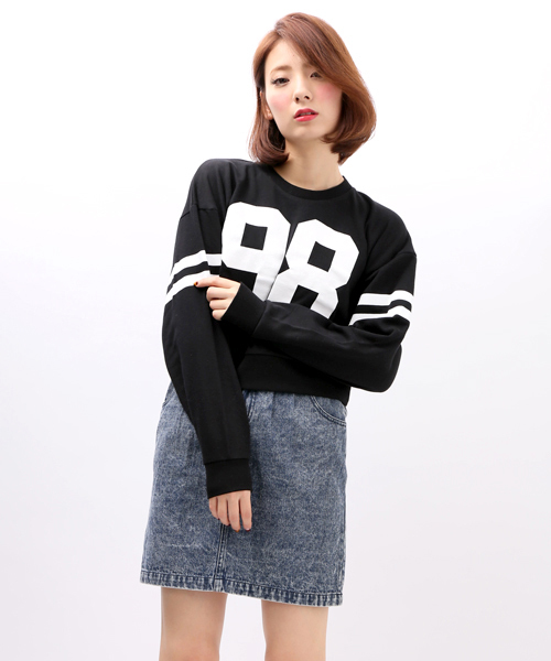 WEGO（ウィゴー）の「WEGO/98ナンバースウェット（スウェット・レディース・オフホワイト/ブラック/ダークグリーン/レッド・FREE）」の3枚目の写真