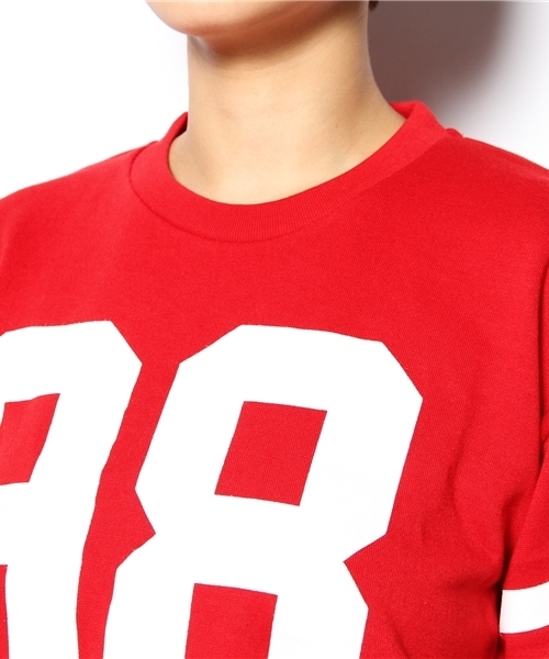 WEGO（ウィゴー）の「WEGO/98ナンバースウェット（スウェット・レディース・オフホワイト/ブラック/ダークグリーン/レッド・FREE）」の5枚目の写真