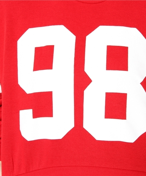 WEGO（ウィゴー）の「WEGO/98ナンバースウェット（スウェット・レディース・オフホワイト/ブラック/ダークグリーン/レッド・FREE）」の7枚目の写真