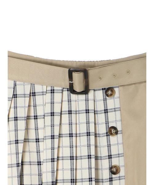 YECCA VECCA(イェッカヴェッカ)の「・チェック柄MIXボタンスカート ●(スカート・レディース・グレー/アイボリー・FREE)」の11枚目の写真