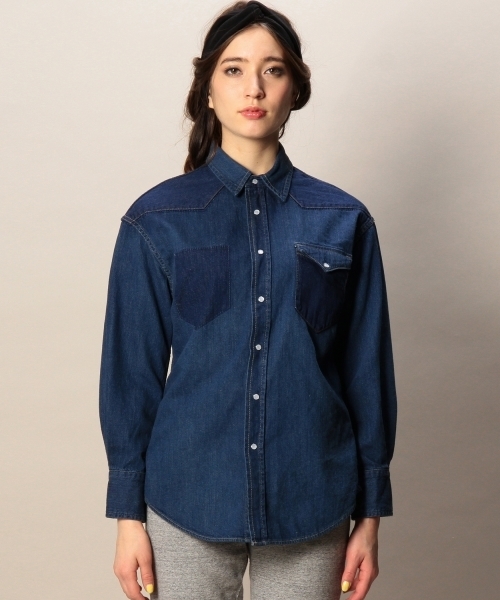 BEAUTY&YOUTH UNITED ARROWS（ビューティーアンドユースユナイテッドアローズ）の「BY AMERICANA 別注デニムウエスタンシャツ ◆（シャツ/ブラウス・レディース・ネイビー・フリー）」の2枚目の写真